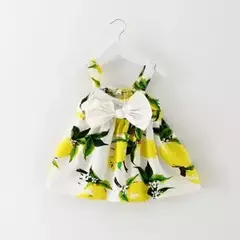 Vestido de verão com estampa de limão, vestidos infantis recém-nascidos, vestidos de batismo, vestido de aniversário princesa para bebê, 2024 - Wolf Magazine