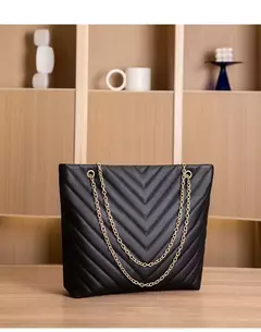 Bolsa de ombro de corrente bordada casual para mulheres, padrão V, lingge, bolsa de compras portátil, nova moda na internet