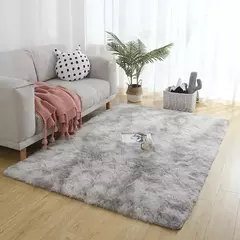 Tapetes macios para o quarto, Tie-Dyed Fuzzy Shag, Tapete de cabeceira de pelúcia, Tapete de sala de estar - loja online