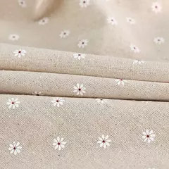 Daisy Flower Pattern Tablecloth, Linho e algodão Lace Edge, Toalha de mesa retangular, Casa e Hotel Textile, Venda quente na internet
