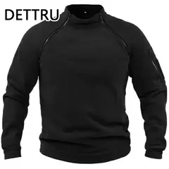 Jaqueta tática de lã masculina, zíperes quentes, casaco à prova de vento, moletom térmico, roupas ao ar livre, pulôver de caminhada na internet