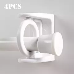 2/4pcs Auto-adesivo Cortina Rod Titular 360 Graus Rotatable Cortina Pólo Varas Suportes De Parede Para Casa Do Banheiro e Hotel - loja online