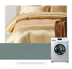 Imagem do Luxo Satin Bedding Set Capa de edredão com fronha Estilo Europeu King Queen Size Confortável Bed Set Covers Folha de linho