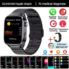 Micro exame físico de grau médico relógio inteligente para homens, ECG, PPG, glicose no sangue, freqüência cardíaca, pressão arterial, relógios de saúde, novo, 2024 na internet