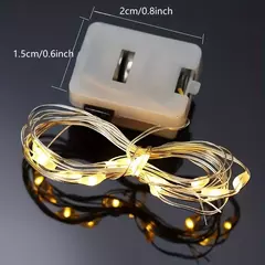 AmmToo-Impermeável Mini Fairy Lights, Cobre com Modos de 3 Velocidades, Decorações de Natal, Uso ao ar livre, Alimentado por Bateria, 10 Pack - loja online