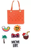 Gabgs-bolsa de praia para mulheres, eva cesta de praia, sacola de piquenique, bolsa impermeável