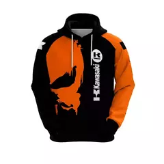 Hoodie Kawasaki Moto GP para homens e mulheres, pulôver esportivo infantil, lazer de rua, impressão 3D, primavera e outono - comprar online