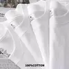Camiseta de manga curta com gola em o, tops coreanos com tudo o que combina, camisa casual feminina, monocromática, básica, 100% algodão, preta, branca, verão