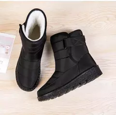 Botas de neve impermeáveis antiderrapantes para mulheres, sapatos de plataforma, tornozelo quente, sapatos acolchoados de algodão, inverno na internet