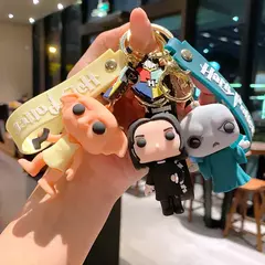 3d harried potter pvc chaveiro brinquedo hermione granger malfoy ron dobby voldemort snape brinquedo figuras festa chaveiros crianças presentes brinquedos na internet