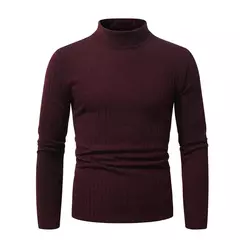 Pulôveres masculinos de malha com pescoço simulado, macacões quentes, moletom casual, casacos luxuosos, pull suéteres, outono, 2022 - Wolf Magazine