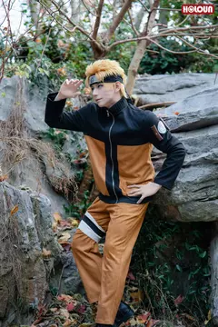 Holoun anime uzumaki cosplay traje adulto versão calças superiores cocar natal presente de ano novo cos convenção - comprar online
