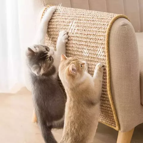 Protetor de móveis gato arranhando post esteira sisal natural para afiar unhas escalada árvore maca esteira gato scratch board