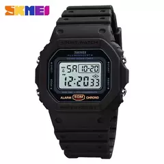 SKMEI-Relógios de pulso militares impermeáveis para homens, 1628 relógio esportivo, display LED, relógio masculino, contagem regressiva digital, 1988 na internet