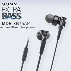 Sony MDR-XB75AP Premium Fone de ouvido intra-auricular extra bass com microfone
