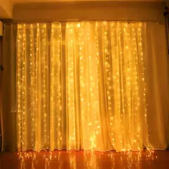 Festoon LED Light Curtain para decoração de casa, luzes de fadas, guirlanda para quarto, ano novo, casamento, decorações de Natal - Wolf Magazine