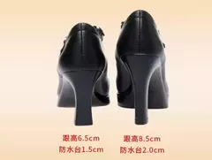 Imagem do Bombas plataforma de salto bloco para mulheres, salto alto com fivela, sapatos femininos, elegantes sapatos pretos de escritório, primavera, outono, 2023