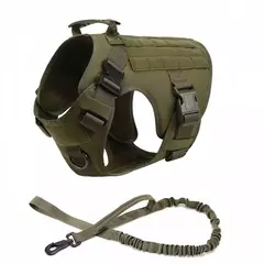 Conjunto de arnês e coleira para cães grandes, pastor alemão malinois, treinamento, colete de caminhada, conjunto de coleira e arnês para cães de todas as raças - comprar online