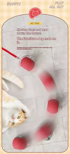 Bola de brinquedo inteligente para cachorro, brinquedo interativo eletrônico para animais de estimação, bola móvel, usb, movimento automático, saltando, bola de brinquedo, filhote de cachorro, produto para gato na internet