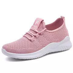 2024 tênis casuais femininos verão confortável respirável sapatos de plataforma moda feminina versátil sapato de renda - comprar online