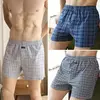 Cuecas masculinas de algodão de cintura alta, calças allo de cintura alta com pijama em casa, cuecas boxer plus size