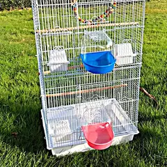 Caixa de chuveiro para banheira de pássaros, caixa de plástico, banheira de água para animais de estimação, tigela de pássaros, papagaios, periquito, pendurado, gaiola de banho de pássaros, acessórios - comprar online