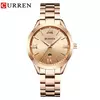 CURREN Relógio Dourado Feminino Relógio com Pulseira de Aço para Mulheres Relógio Feminino 9007
