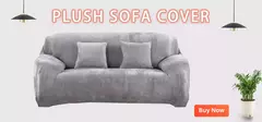 Sofá de pelúcia antiderrapante Slipcover, capa de sofá elástica para quarto, escritório, sala de estar, decoração de casa, sofá, protetor de móveis, 1pc - Wolf Magazine