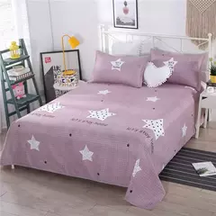 Folha de cama grossa lavada macia do pano do algodão, matéria têxtil home, poliéster, algodão, Pele-amigável, nenhumas tampas do descanso, 1PC