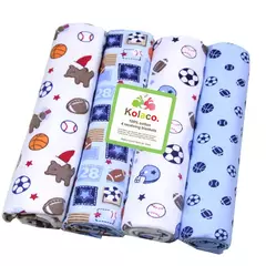 Imagem do Cobertor de flanela super macio do bebê recém-nascido, cobertores do bebê, recebendo lençol, 100% algodão, nova cor, 76x76cm, 4pcs por pacote
