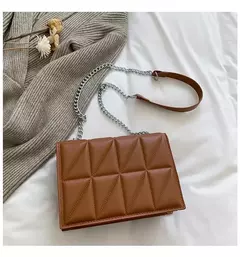 Bolsa de Ombro De Couro PU Para Mulheres, Bolsa Feminina, Correia De Corrente, Crossbody, Punho, Designer, Moda - comprar online