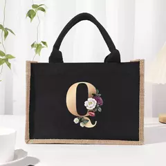 Bolsa de lona preta de linho, Saco Commuter Interior impermeável, Saco de armazenamento de grande capacidade