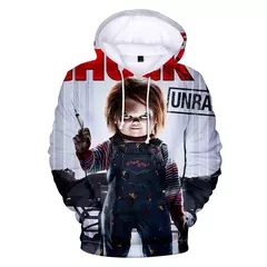 Imagem do Chucky-Homens 3D Full-Print Hoodies Filme de Terror, moletom Hoodie, Traje Cosplay, Streetwear, Unisex, Nova Moda, 2024