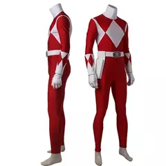 Vermelho Morpher Jason Cosplay Traje, Bodysuit, Cinto, Botas Outfit, Conjunto completo, Itens Individuais são vendidos, Tamanho personalizado
