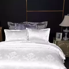High End Jacquard Bedding Set, Luxo, Europeu, Conjuntos de cama de casamento, Rainha, American Satin, Double Duvet Cover, na internet