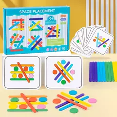 Brinquedos Montessori para Crianças, Rainbow Stick, Puzzle, Sensorial, Pensamento Lógico, Desafio, Jogos de Mesa, Brinquedos Educativos Precoce