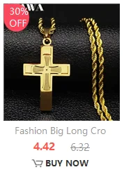 Colar de Aço Inoxidável Jesus para Homens e Mulheres, Cor Dourada, Hip Hop Masculino Corrente Longa, Presente de Jóias, N1172S02 - comprar online