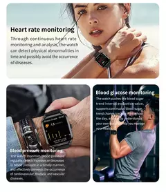 Smartwatch Sport Full Touch com Caixa para Homens e Mulheres, Relógios de Fitness, Chamada Bluetooth, Açúcar no Sangue, Presente, Tela 1.83 ", Novo, 2024 - loja online