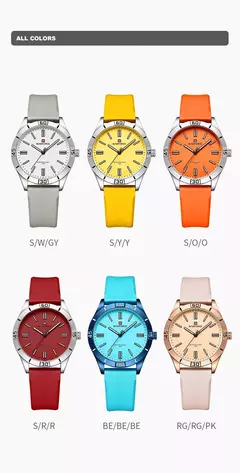 Naviforce relógio de pulso feminino simples, pulseira de silicone impermeável, novo design, moda, para senhoras, 2024 na internet