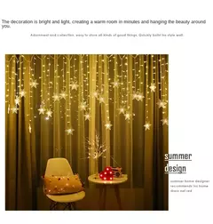 Imagem do LED Fairy String Luzes De Natal, Floco De Neve Cortina, Guirlanda Impermeável, Festa De Feriado, Decoração De Natal, 3.5m, 2024