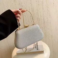 Saco de noite luxuoso para mulheres, alto design, banquete de festa, saco de glitter para senhoras, embreagem do casamento, bolsa de ombro, bolsa de corrente, marca - comprar online