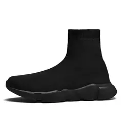 Solas maciças Sapatos Meia Espadrille Botas de Inverno Para Homens Sapatilhas de Qualidade Superior Mens Marca Famosa Men's Sports Boots Preto Tênis