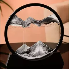 Imagem do 3D Moving Sand Art Picture, Vidro Redondo, Sandscape Do Mar Profundo, Ampulheta, Artesanato Fluindo, Pintura Em Areia, Escritório, Decoração De Casa, Presente
