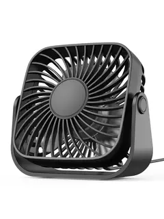 TOPK 4 Polegadas USB Mini Ventilador Portátil para Acampamento, Ventilador Pessoal de Mesa Silencioso de 3 Velocidades, 360 ° Ajuste de ventiladores de pé para sala de casa