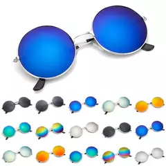 Imagem do FOENIXSONG-Óculos de Sol Gradiente Redondo para Homens e Mulheres, Pilot Sunglasses, Fashion