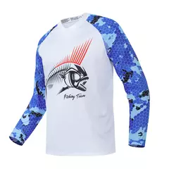 Vestuário de pesca anti-UV com proteção solar de secagem rápida, camisas masculinas, venda quente
