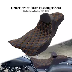 Assento de passageiro dianteiro e traseiro para motocicleta, dois up, com almofadas para encosto de motorista, para harley touring electra glide fltrx 09-2023 na internet