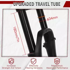 Bucklos 26*4.0 garfo de bicicleta de neve suspensão a ar garfo gordo 4.0 pneu 9*135mm garfos de mountain bike praia e-bike garfos