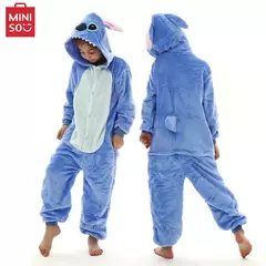 Children Stitch Pijama de flanela, Unicórnio Kigurumi Onesies, Blanket Sleepers, Kigurumi, Crianças, Meninos, Meninas, Bebê, Inverno - loja online
