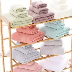 Toalhas Absorventes Suaves para Homens e Mulheres, Algodão Puro, Espessado, Adulto, Uso Doméstico, Toalha Diária, Alta Qualidade - comprar online